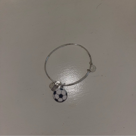 Alex and Ani Soccer Ball Charm Bangle Bracelet Team USA - Picture 5 of 6